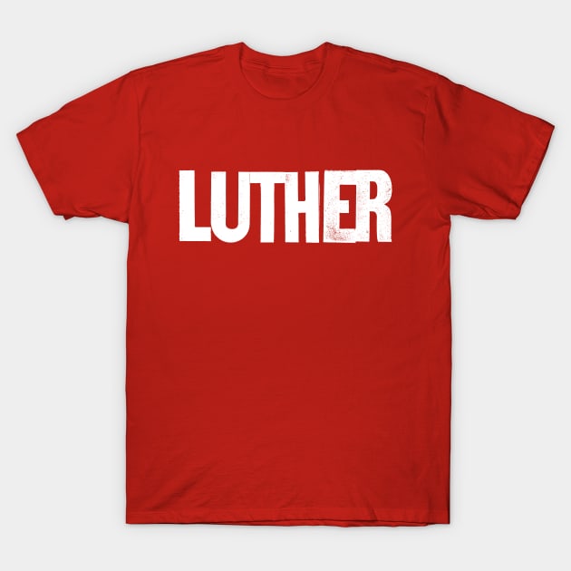 Luther Logo (White) T-Shirt by GraphicGibbon